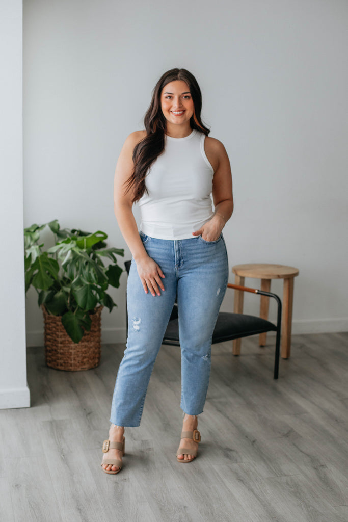 Lou Ribbed Tank - Ivory