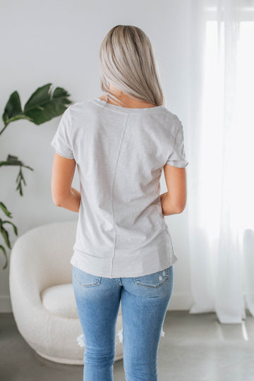 Luca Basic Tee - Light Grey