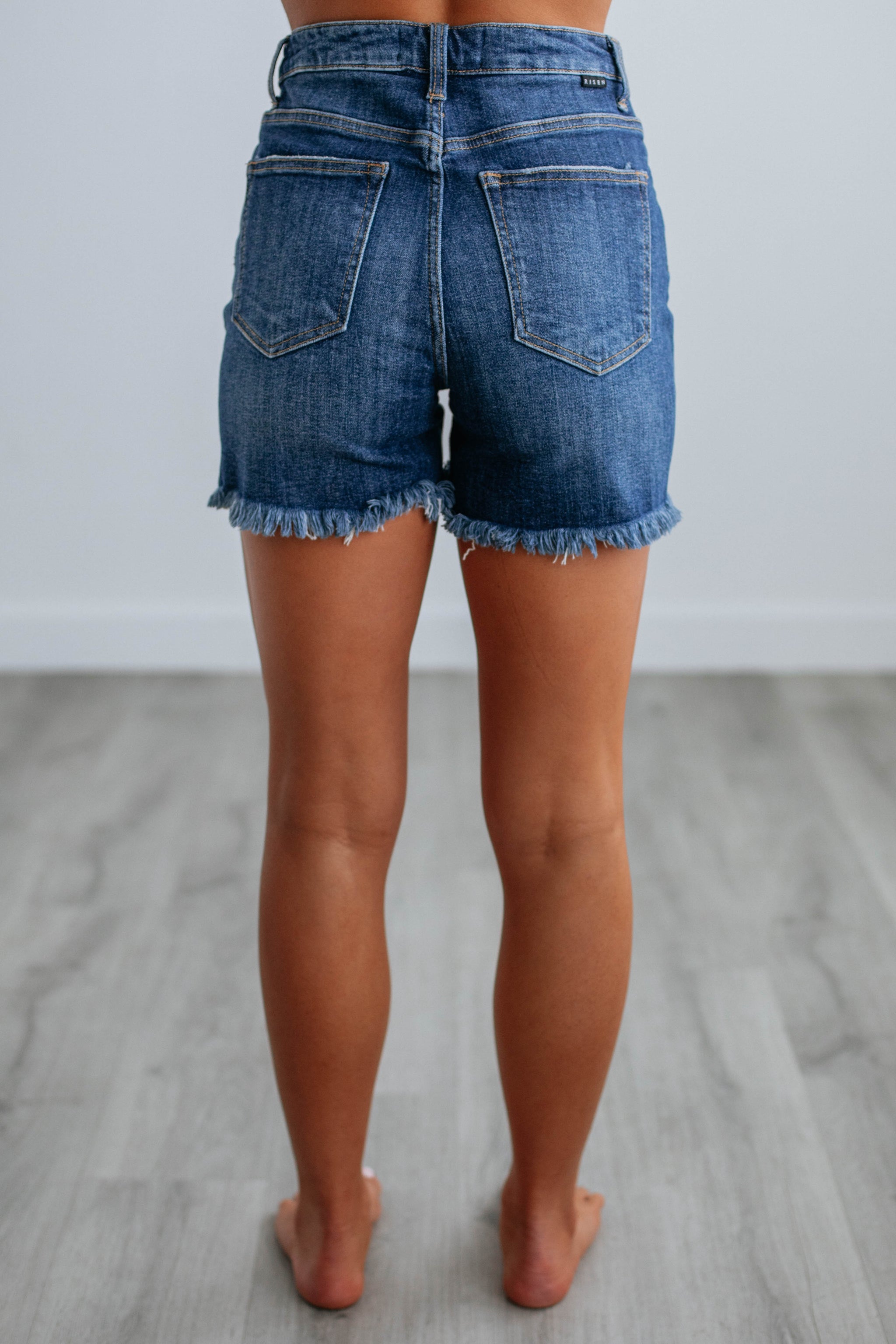 Maddie Risen Shorts - Dark Wash