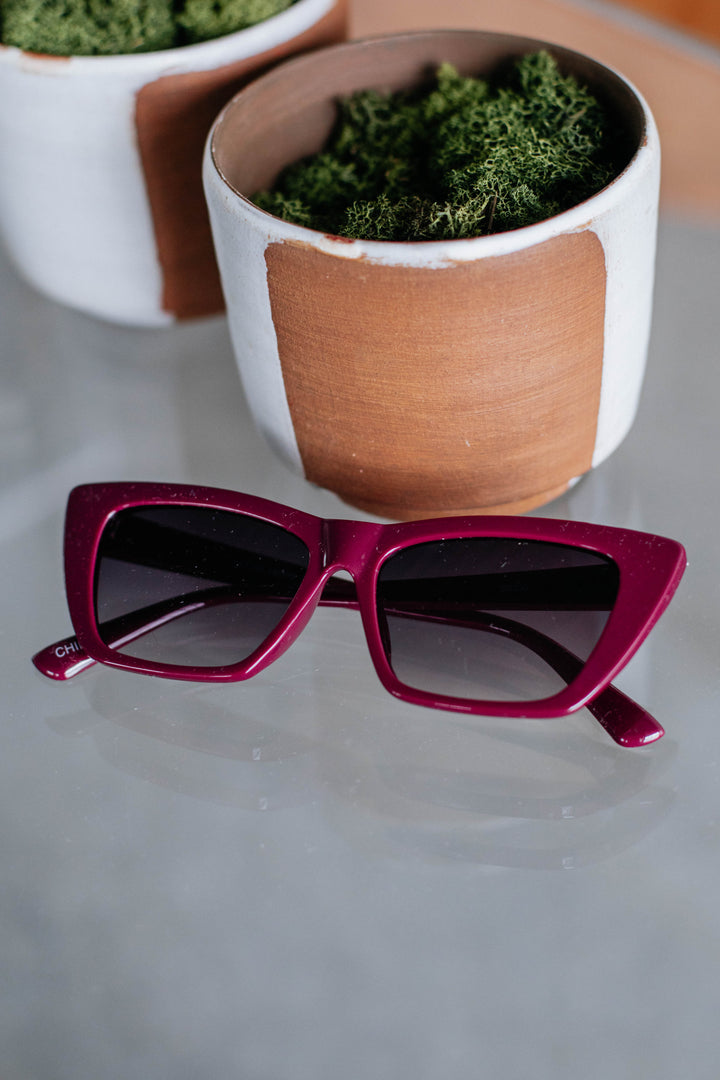 Make A Statement Sunglasses - Wine