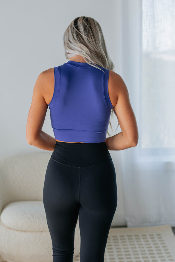 Mallory Crossover Tank - Indigo