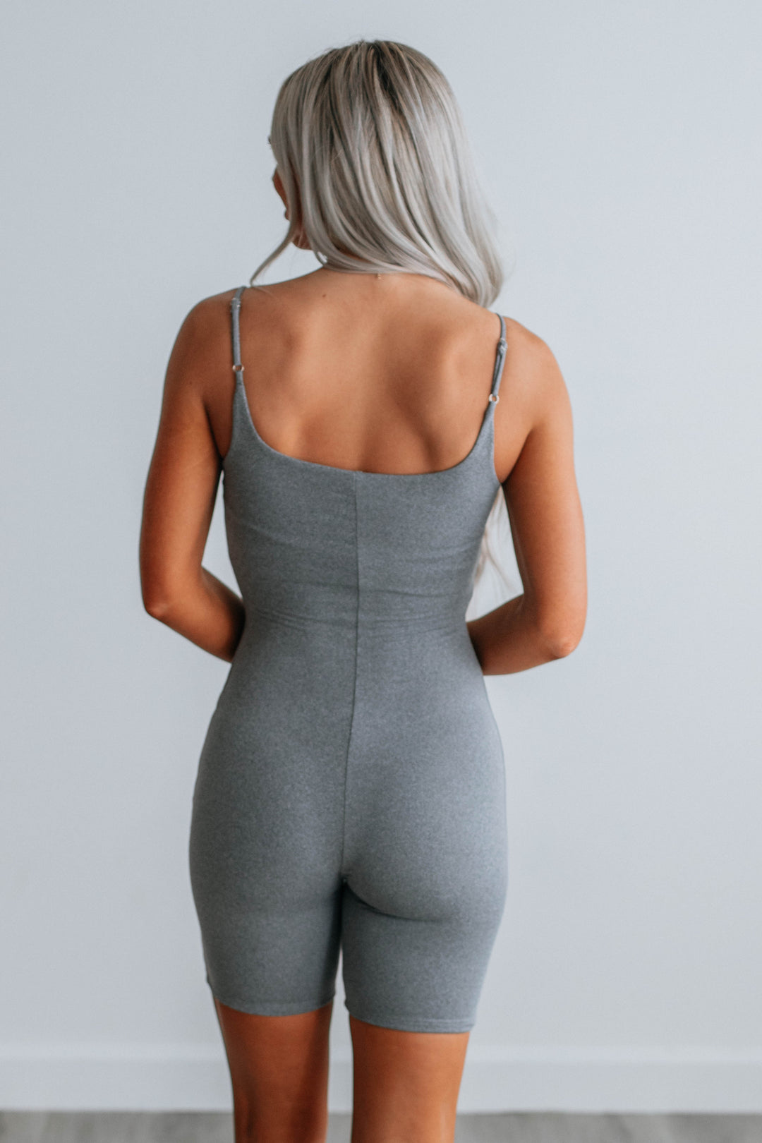 Mandy Basic Unitard - Heather Grey