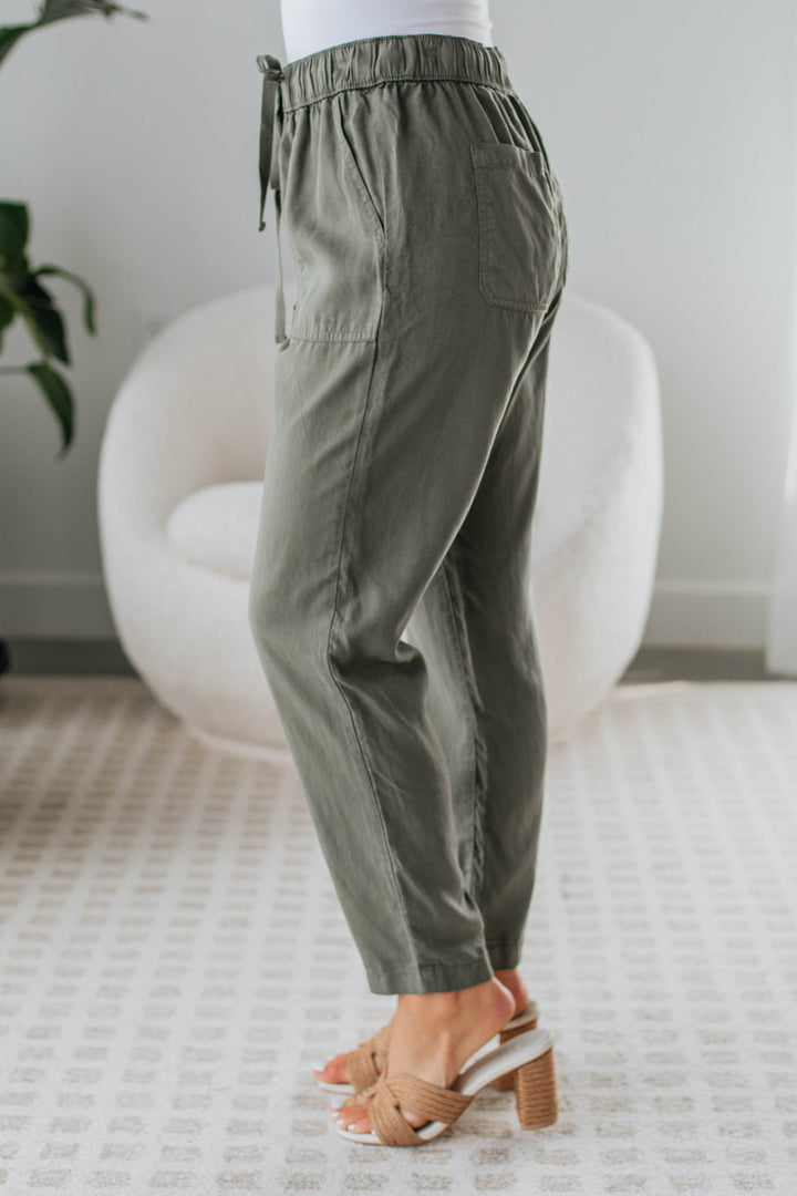 Mariah Casual Pants - Dark Olive