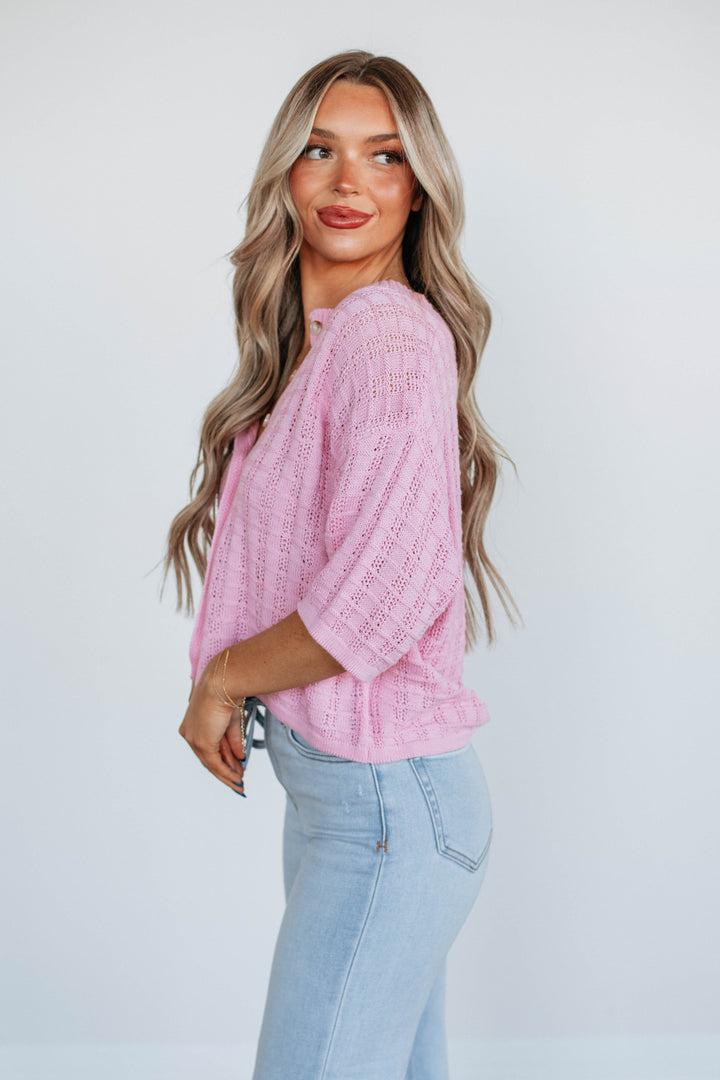 Mayella Knit Top - Bubblegum