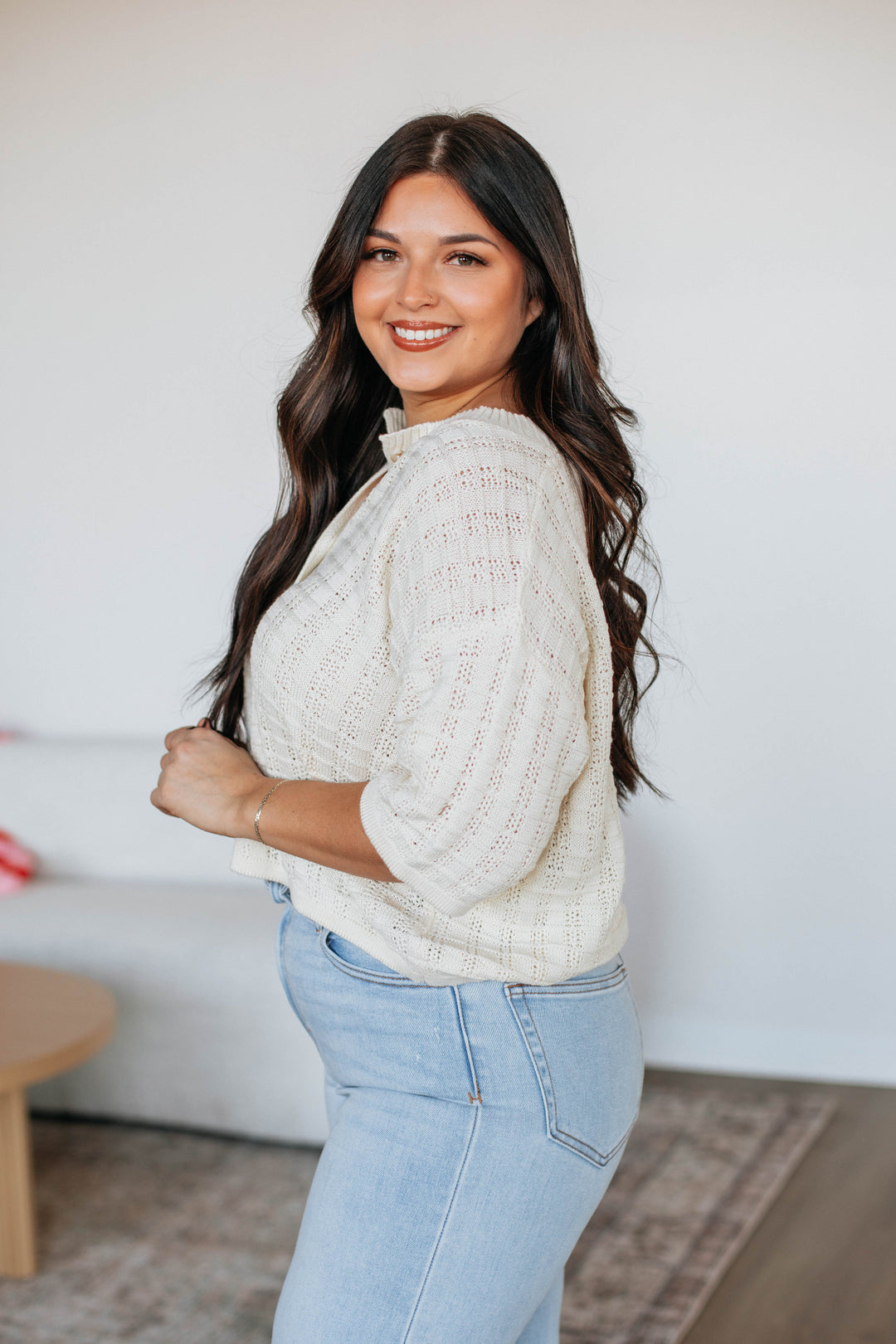 Mayella Knit Top - Cream