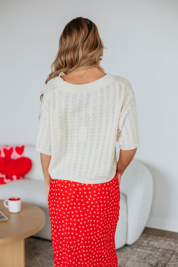 Mayella Knit Top - Cream