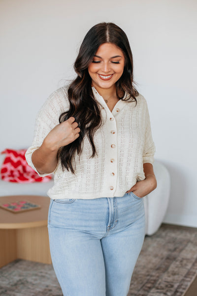 Mayella Knit Top - Cream