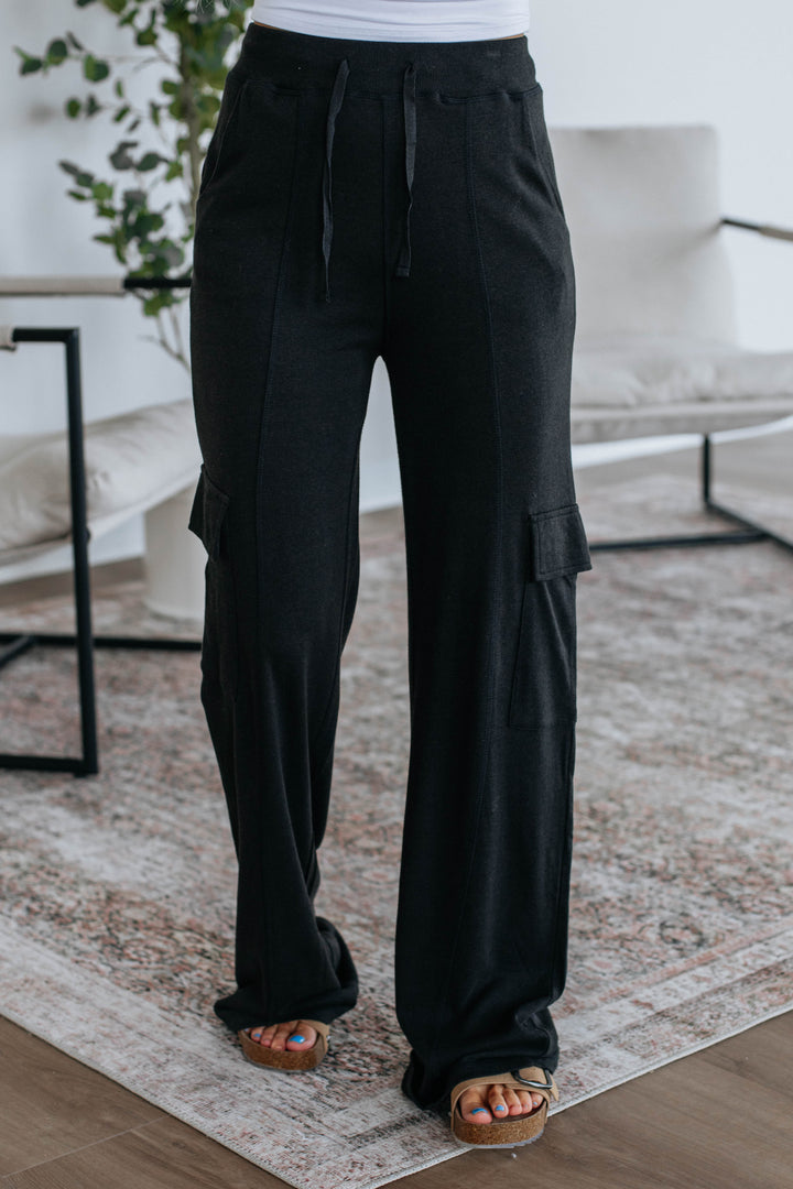 Merritt Lounge Cargo Pants - Black