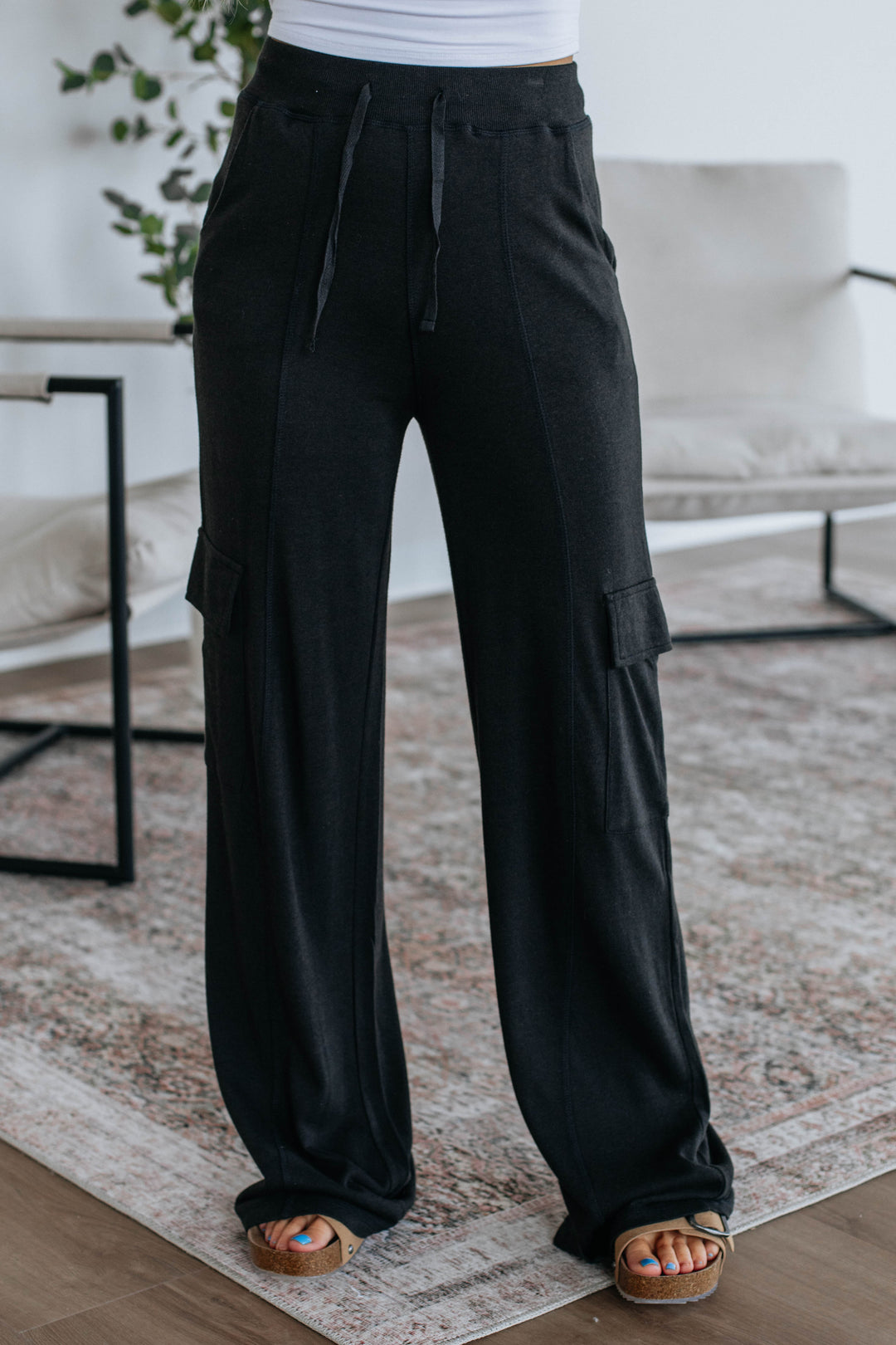 Merritt Lounge Cargo Pants - Black