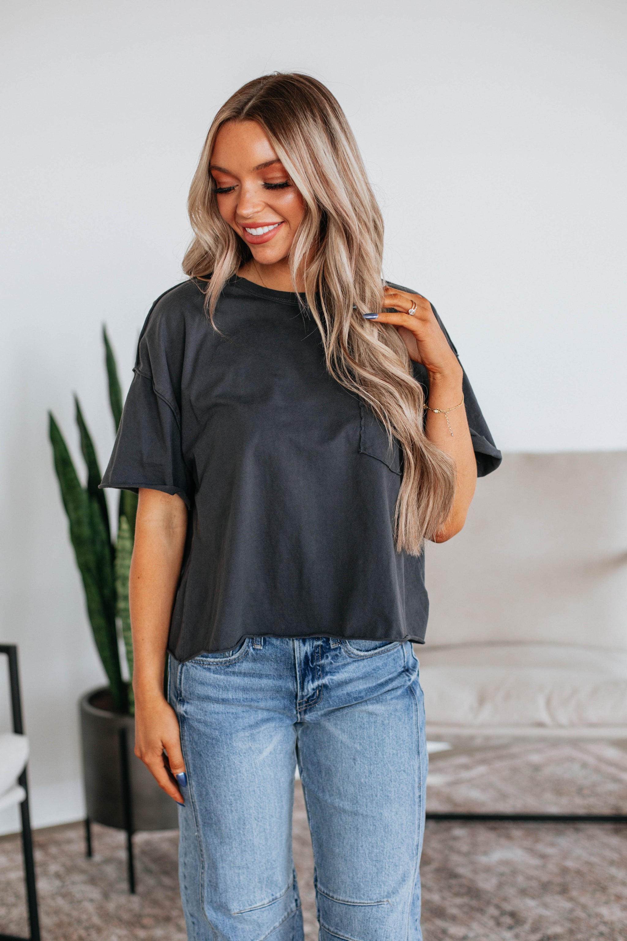 Moran Basic Top - Charcoal