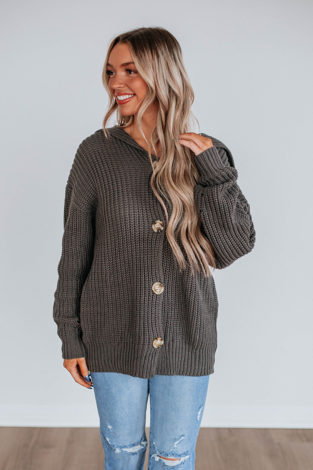 Moriah Knit Cardigan - Ash