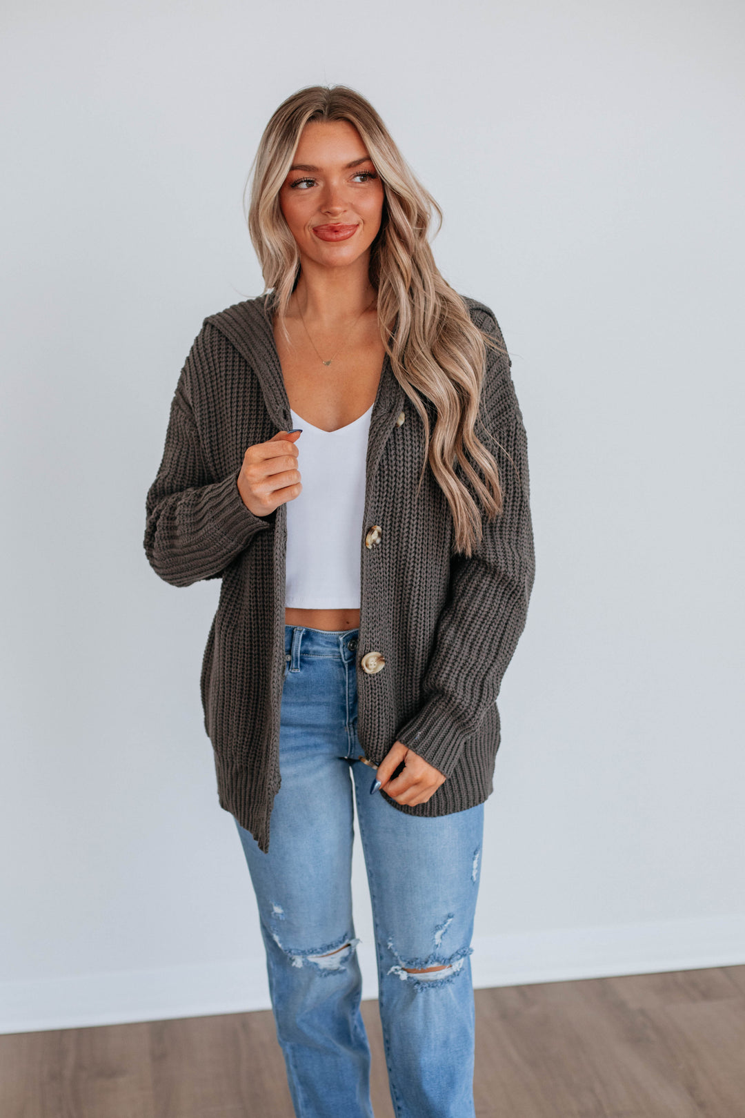 Moriah Knit Cardigan - Ash