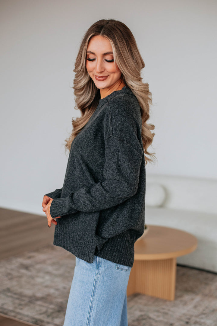 Naomi Knit Sweater - Charcoal