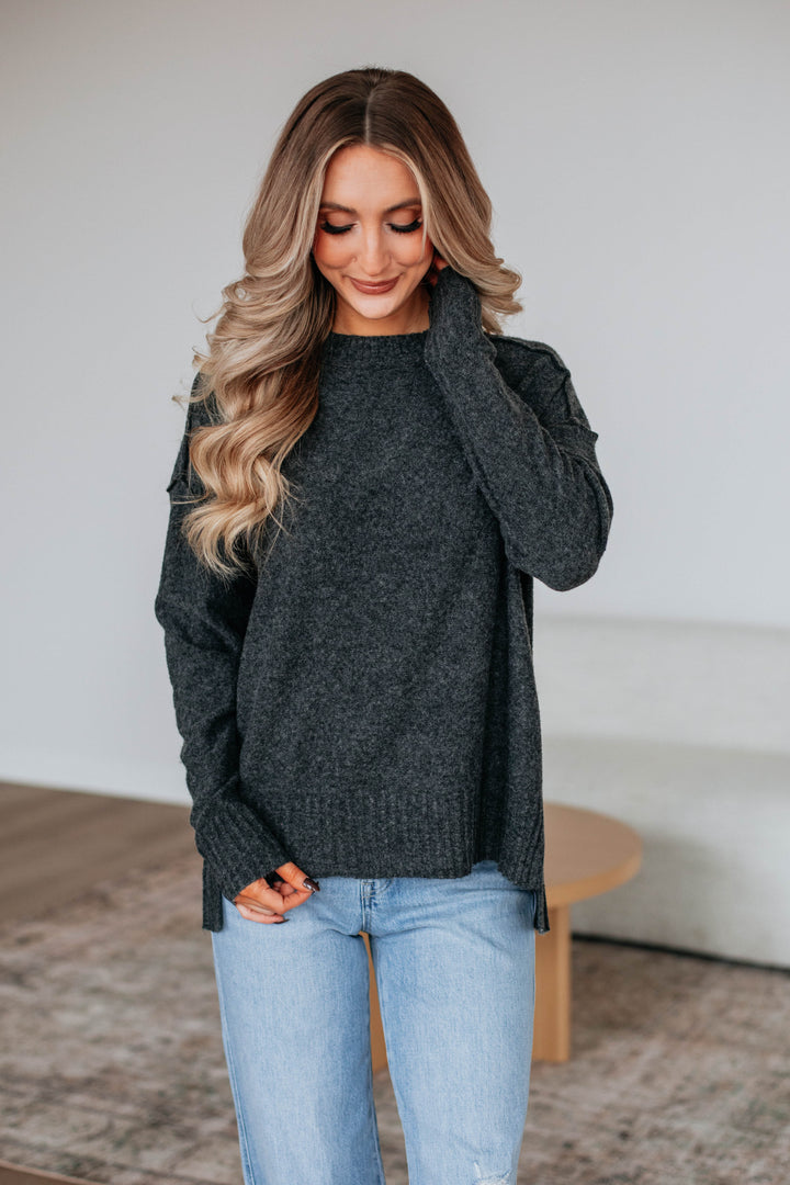 Naomi Knit Sweater - Charcoal