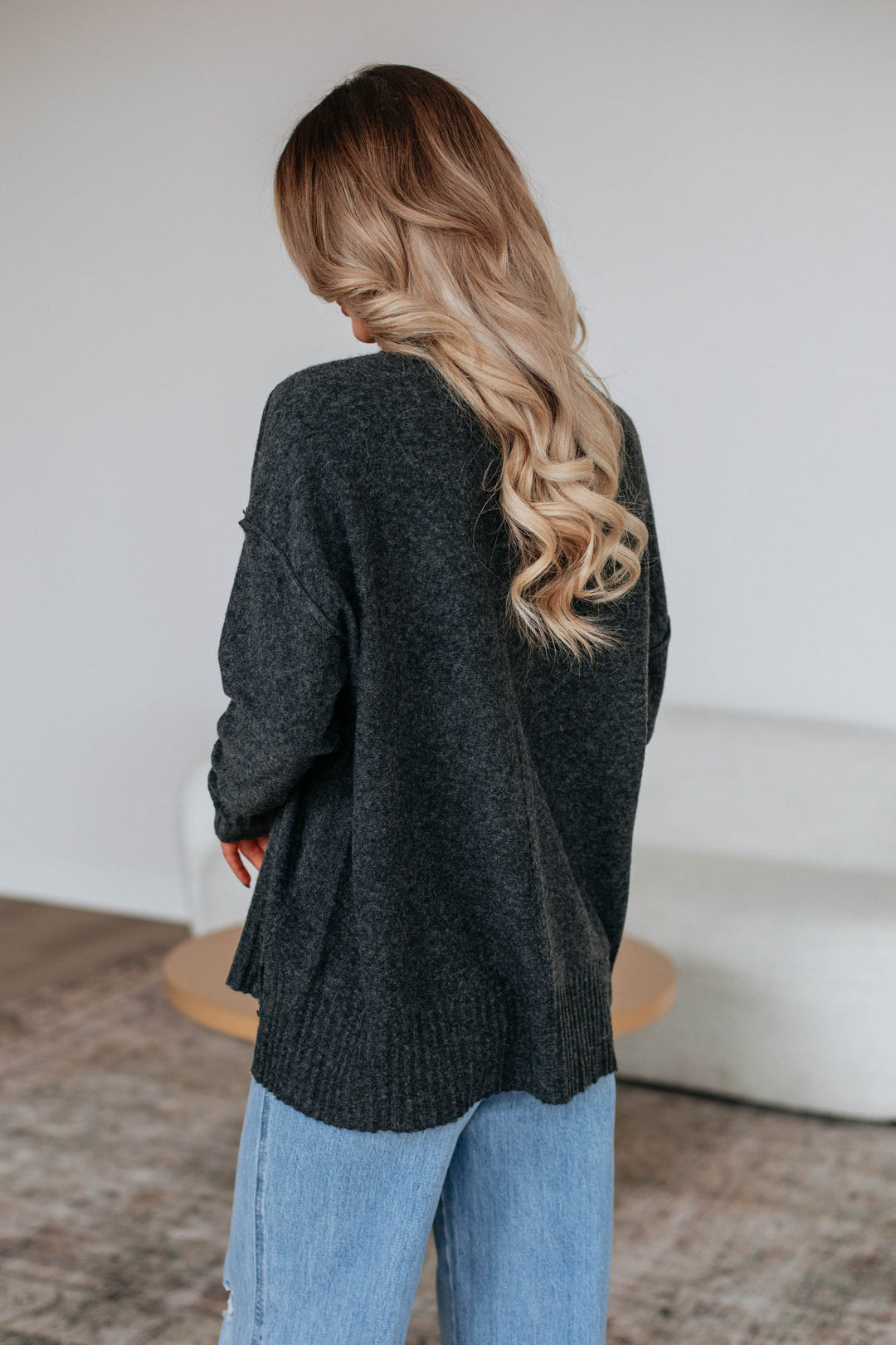 Naomi Knit Sweater - Charcoal