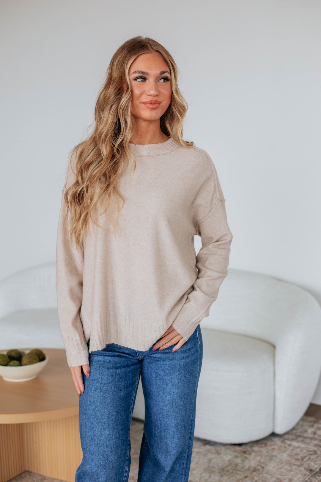 Naomi Knit Sweater - Oatmeal