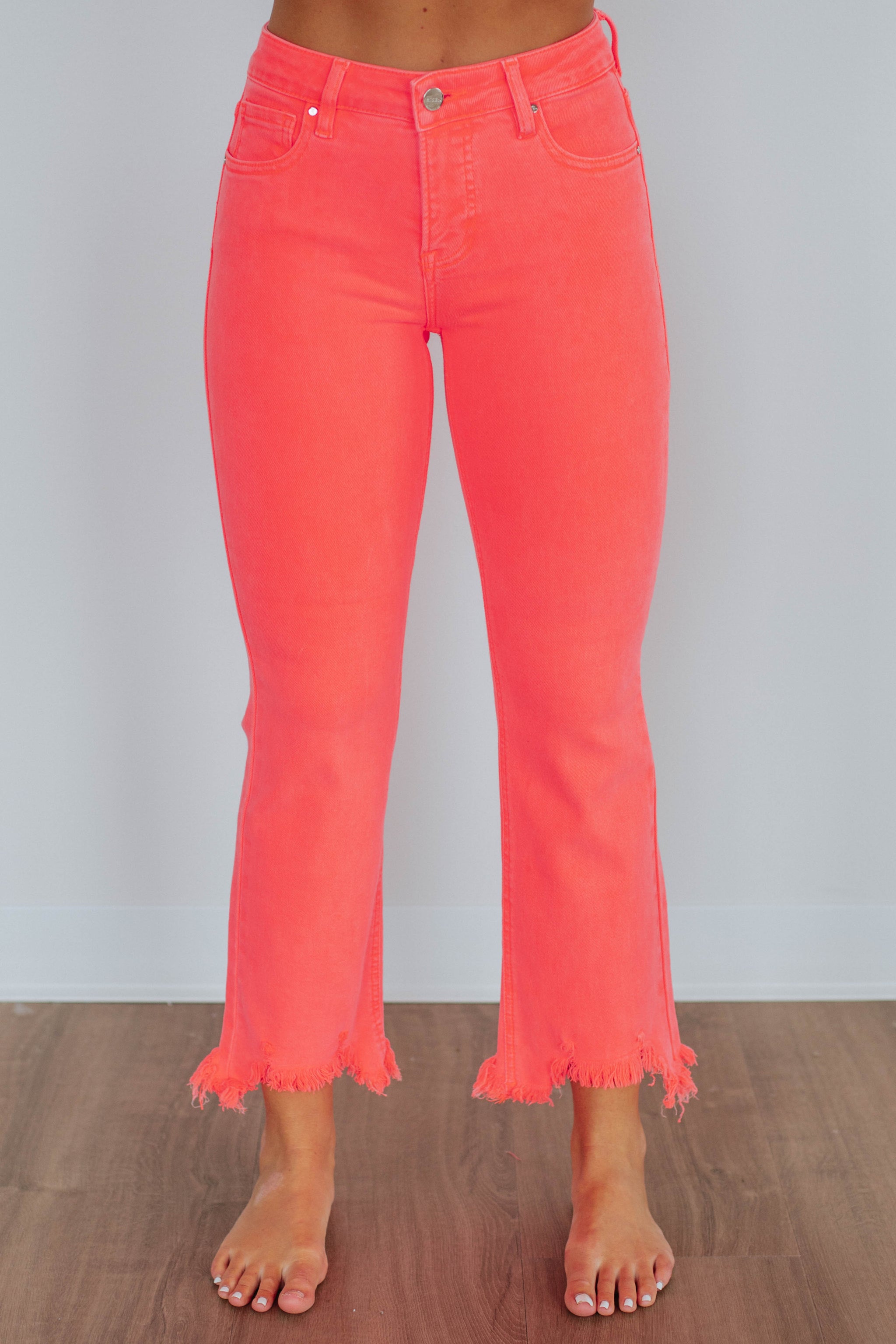 Neona Risen Jeans - Neon Coral