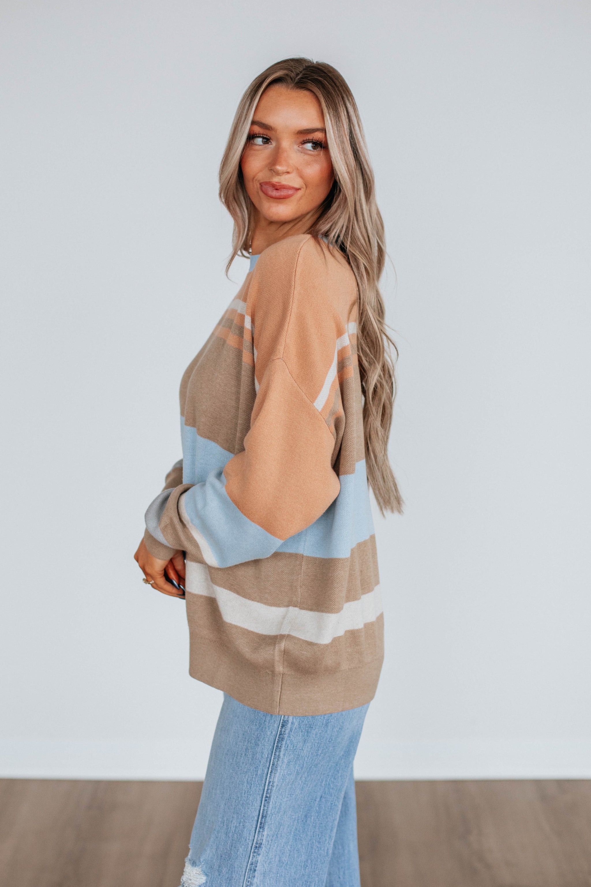 Nima Colorblock Sweater - Mocha Mix