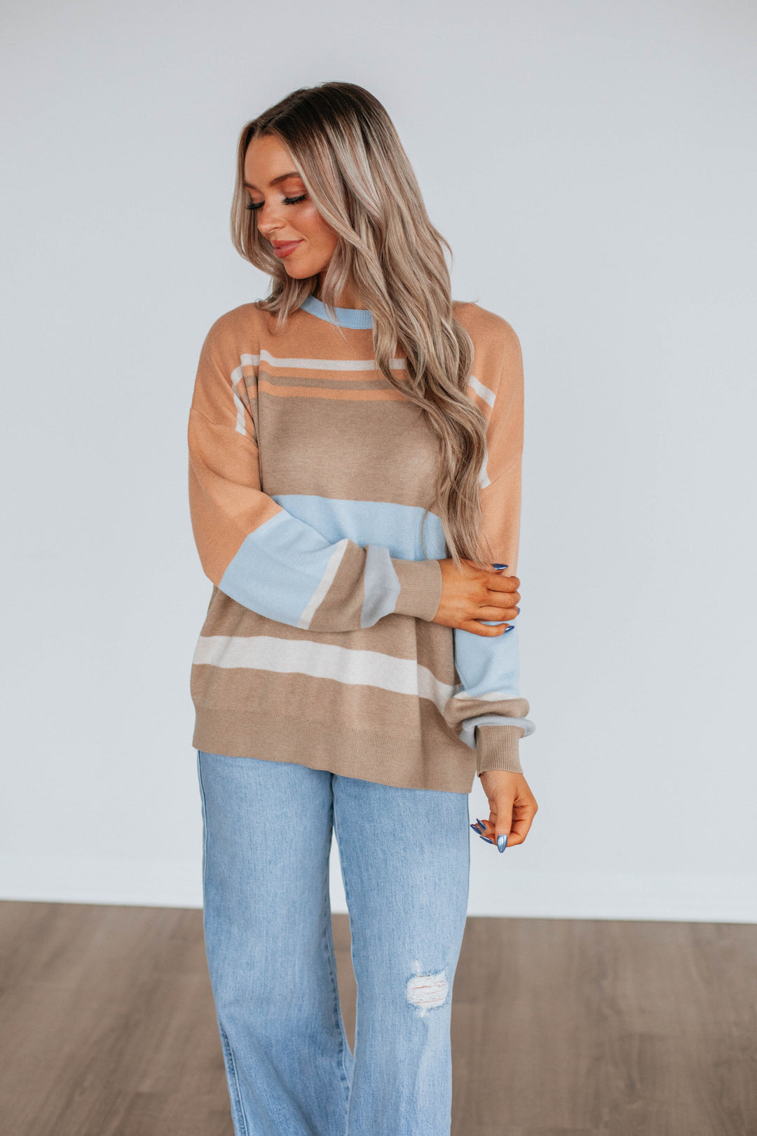 Nima Colorblock Sweater - Mocha Mix