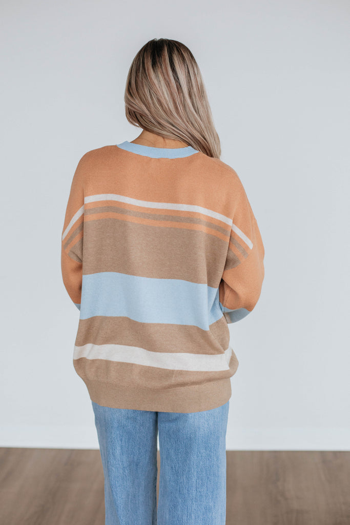 Nima Colorblock Sweater - Mocha Mix