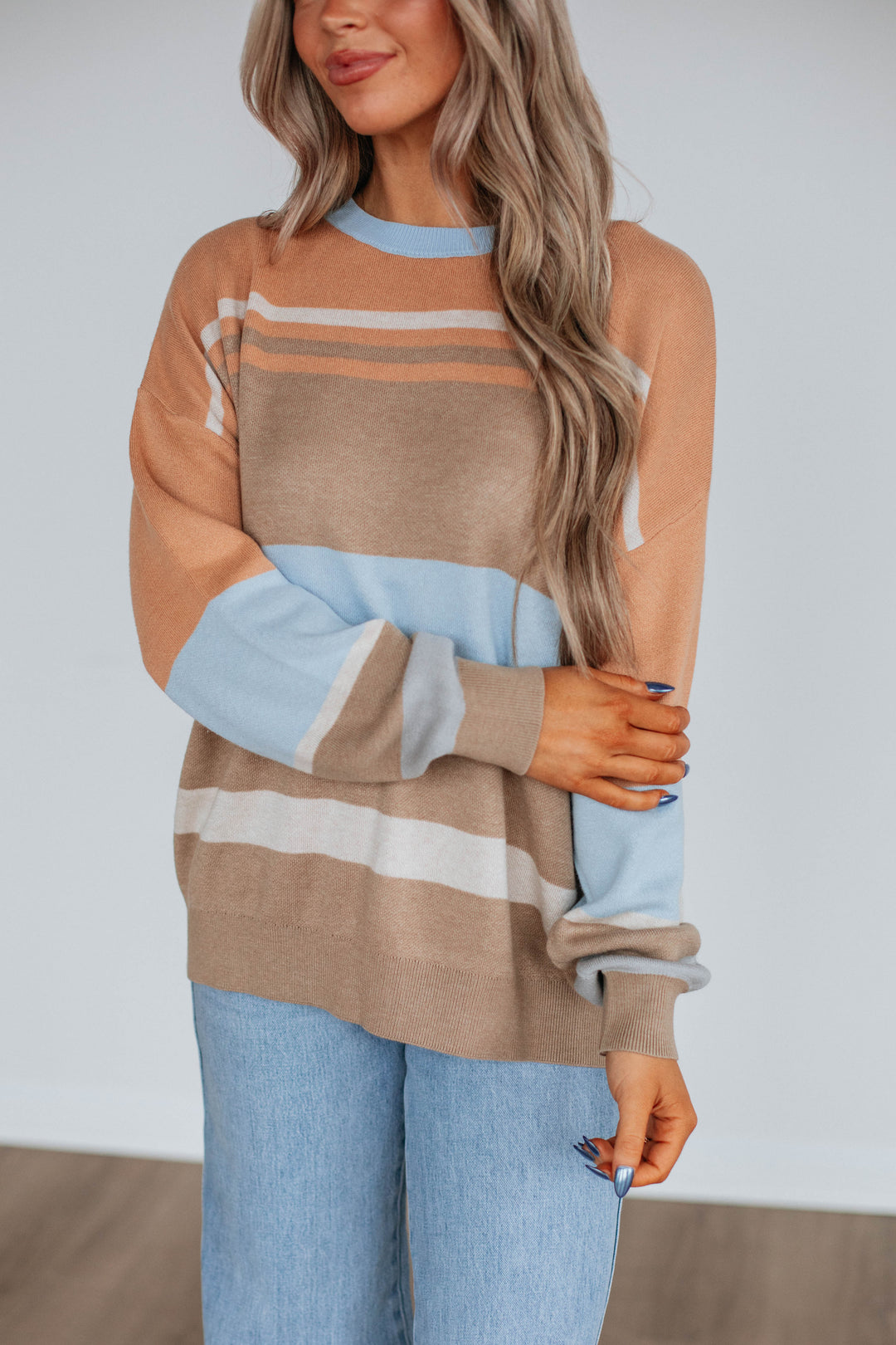 Nima Colorblock Sweater - Mocha Mix