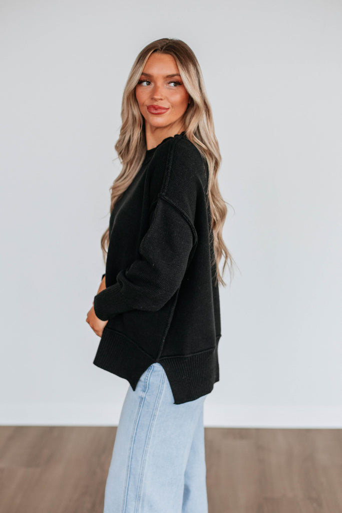 Odelia Oversized Sweater - Black