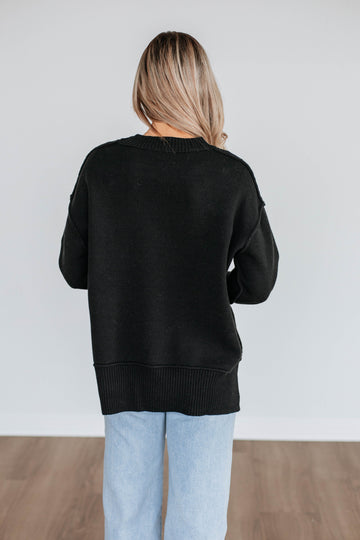 Odelia Oversized Sweater - Black