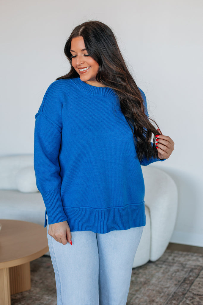 Odelia Oversized Sweater - Royal Blue