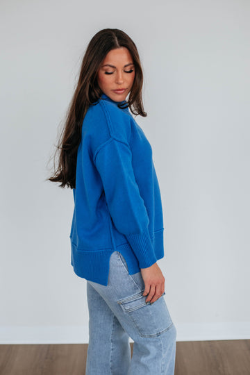 Odelia Oversized Sweater - Royal Blue