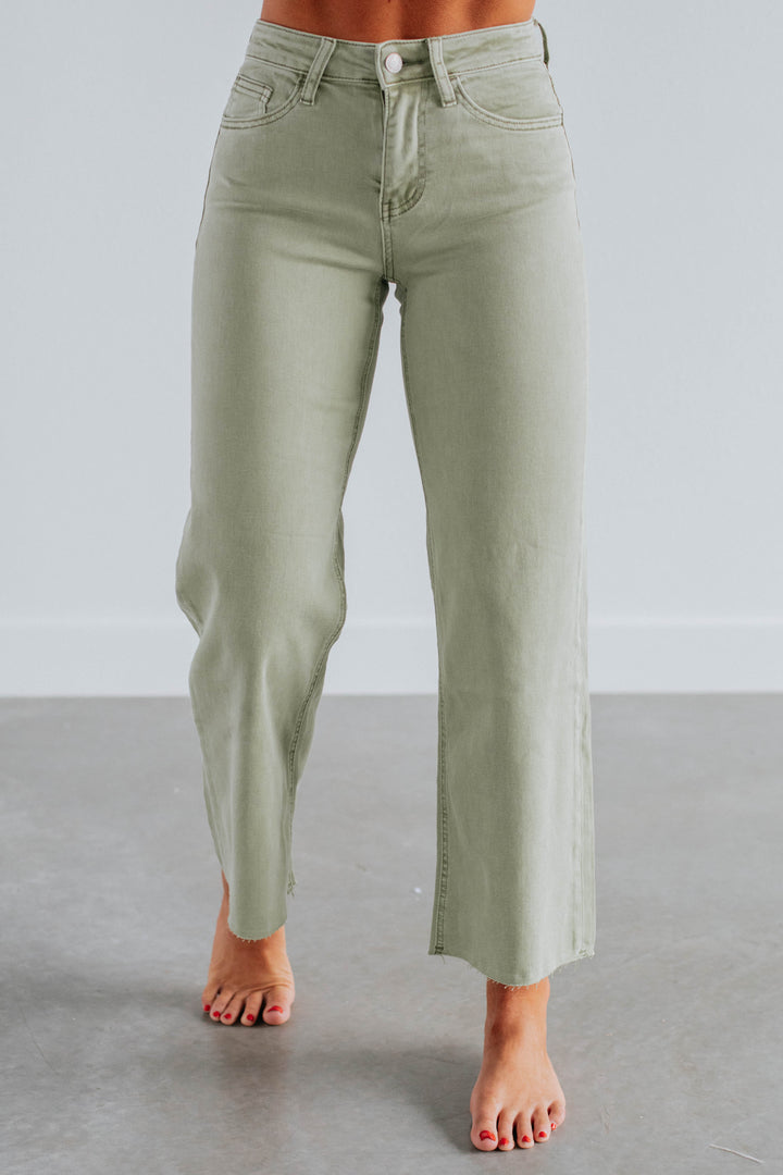 Olivia Vervet Jeans - Light Olive