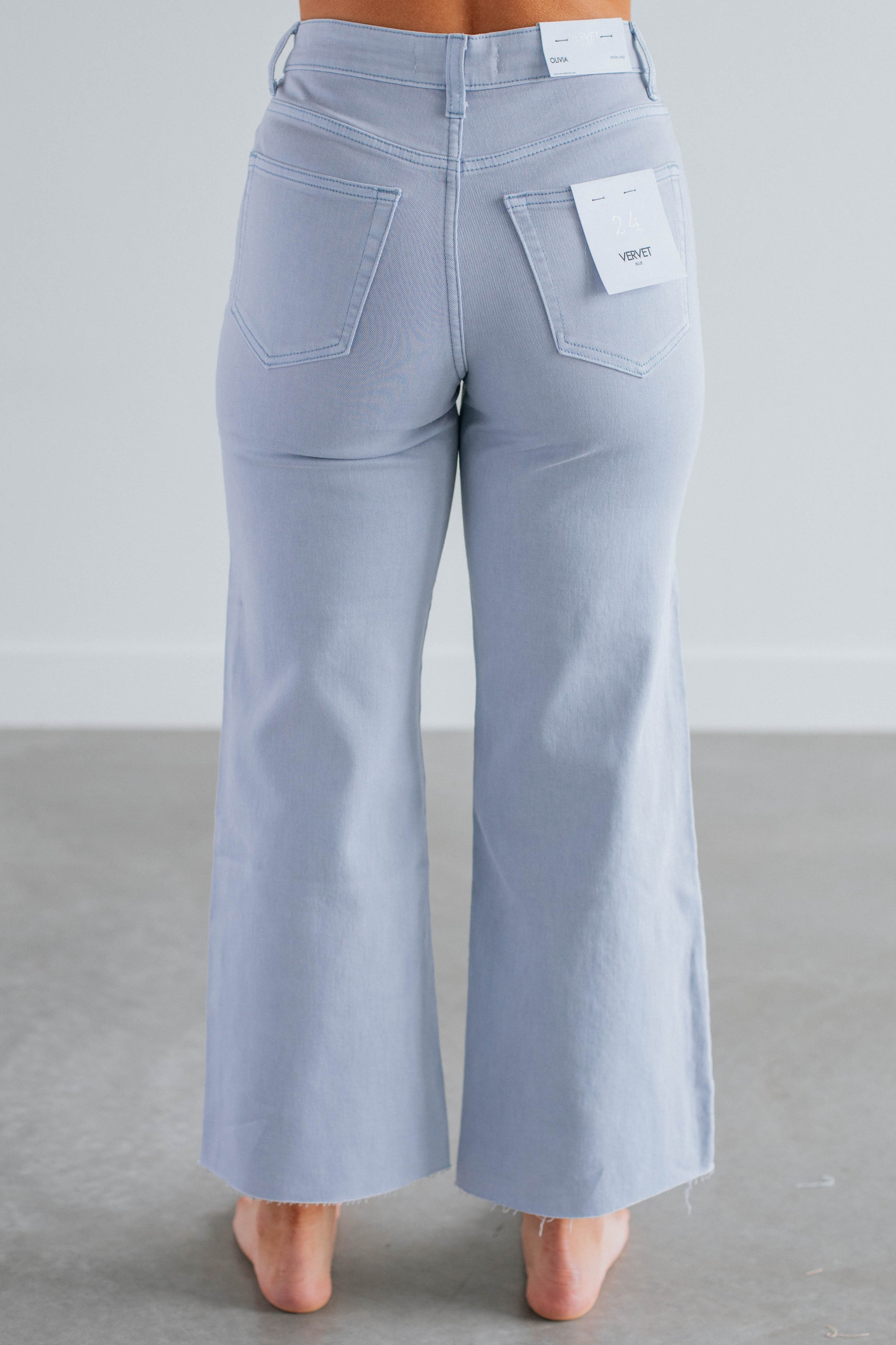 Olivia Vervet Jeans - Powder Blue