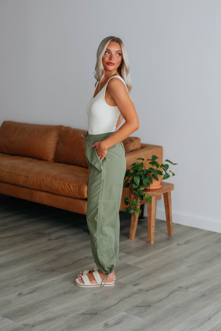 On The Go Pants - Dark Olive