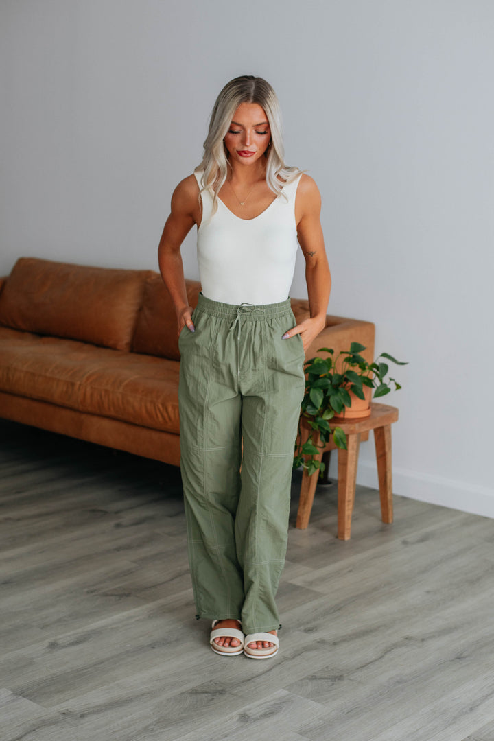 On The Go Pants - Dark Olive