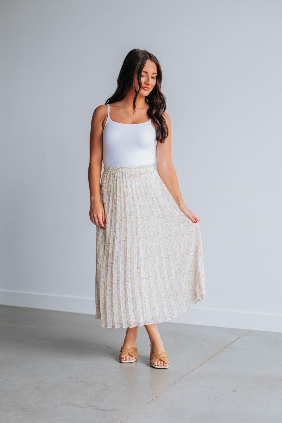 Orson Midi Skirt - Cream Mix