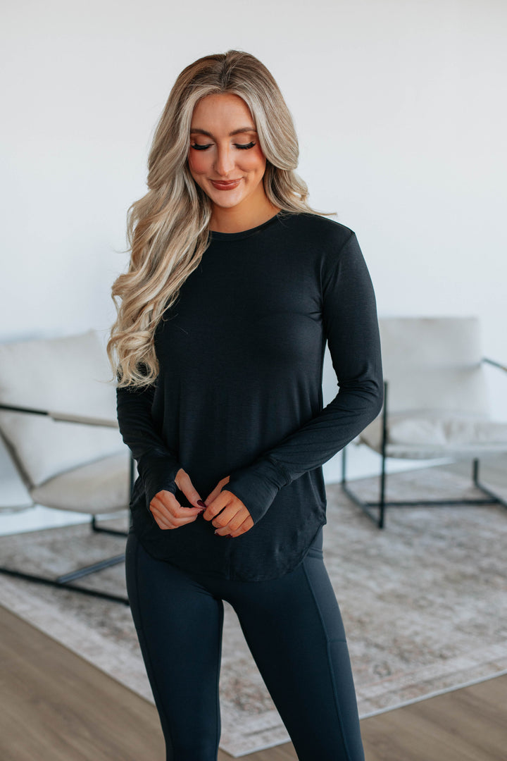 Parker Long Sleeve Top - Black