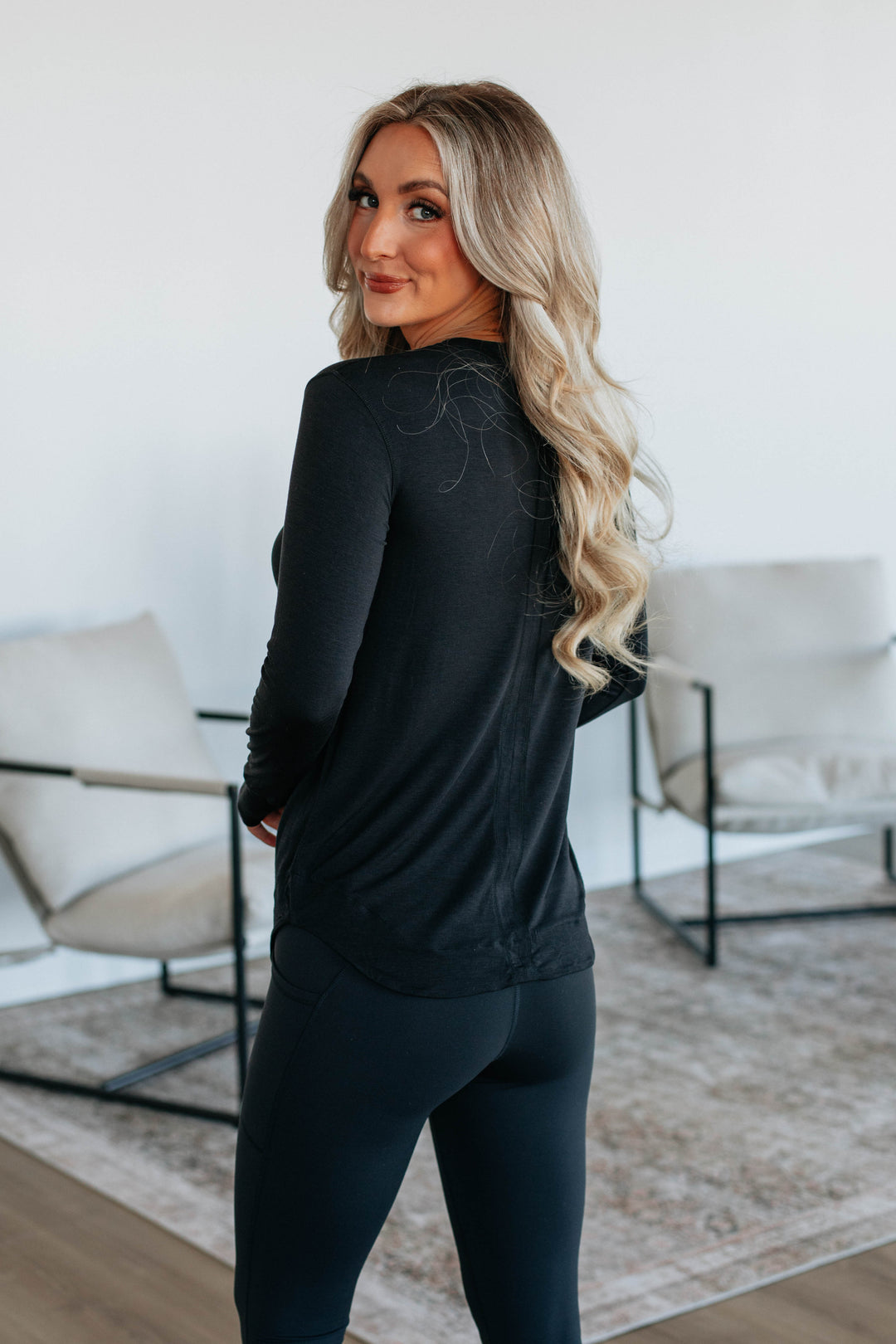 Parker Long Sleeve Top - Black