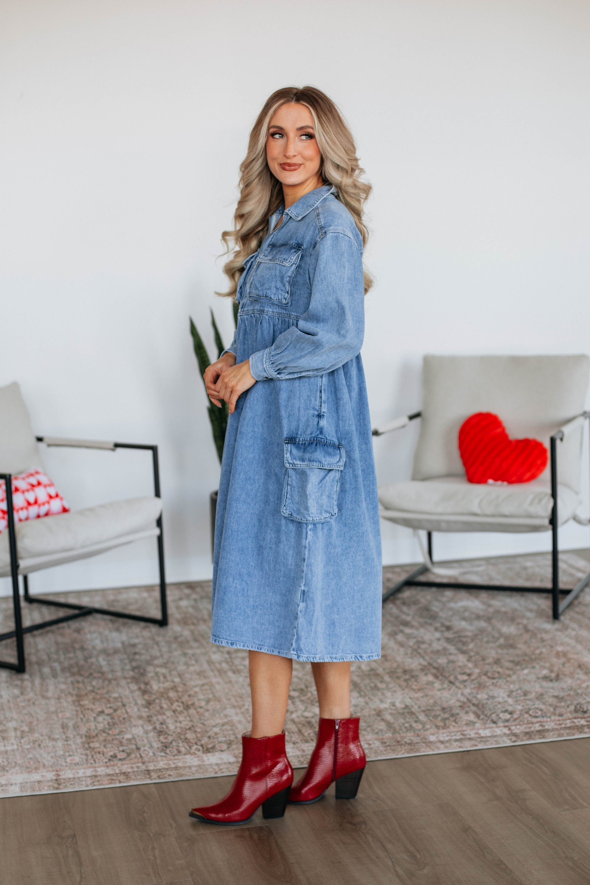 Payden Cargo Denim Dress