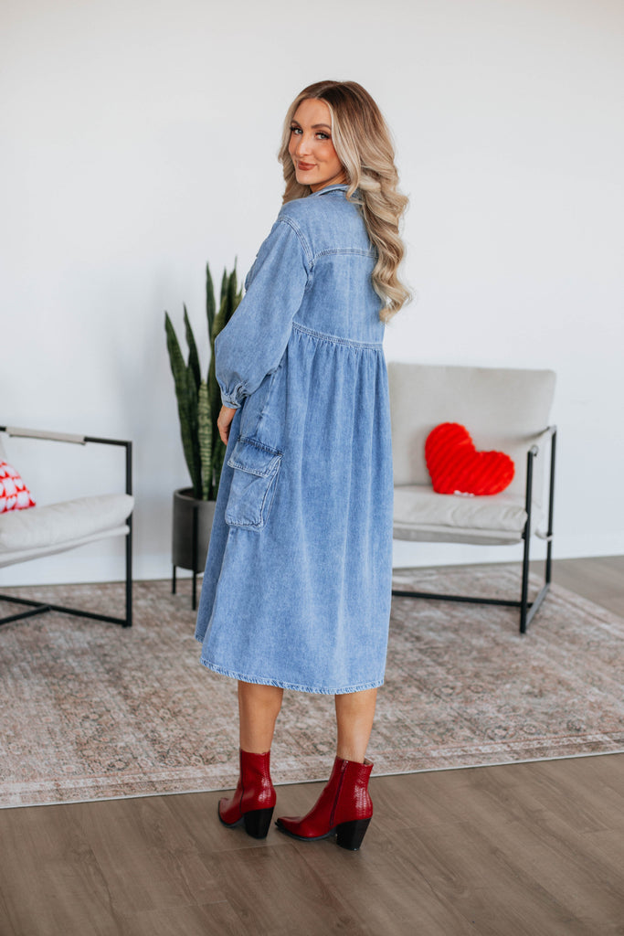 Payden Cargo Denim Dress