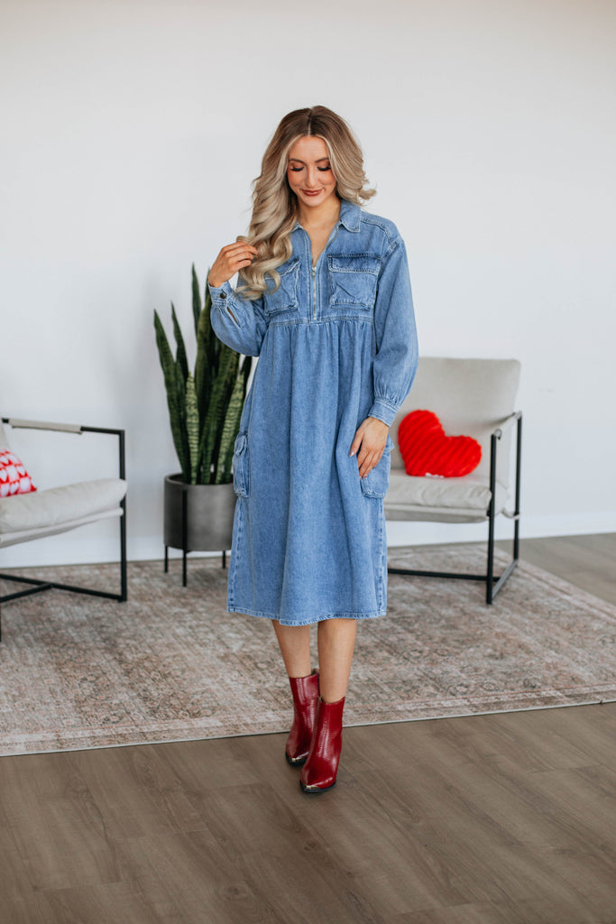 Payden Cargo Denim Dress