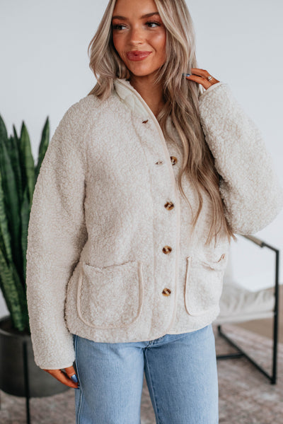 Perla Sherpa Jacket - Cream