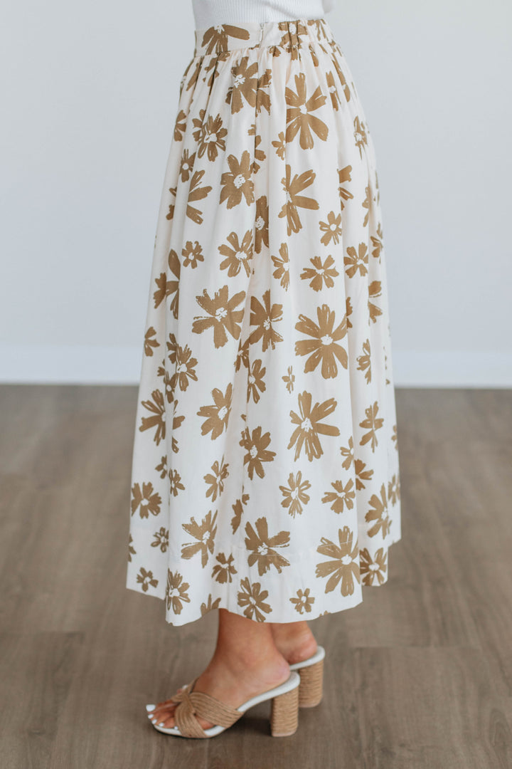 Perri Floral Midi Skirt