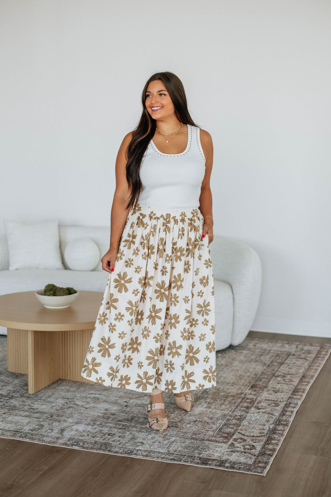 Perri Floral Midi Skirt