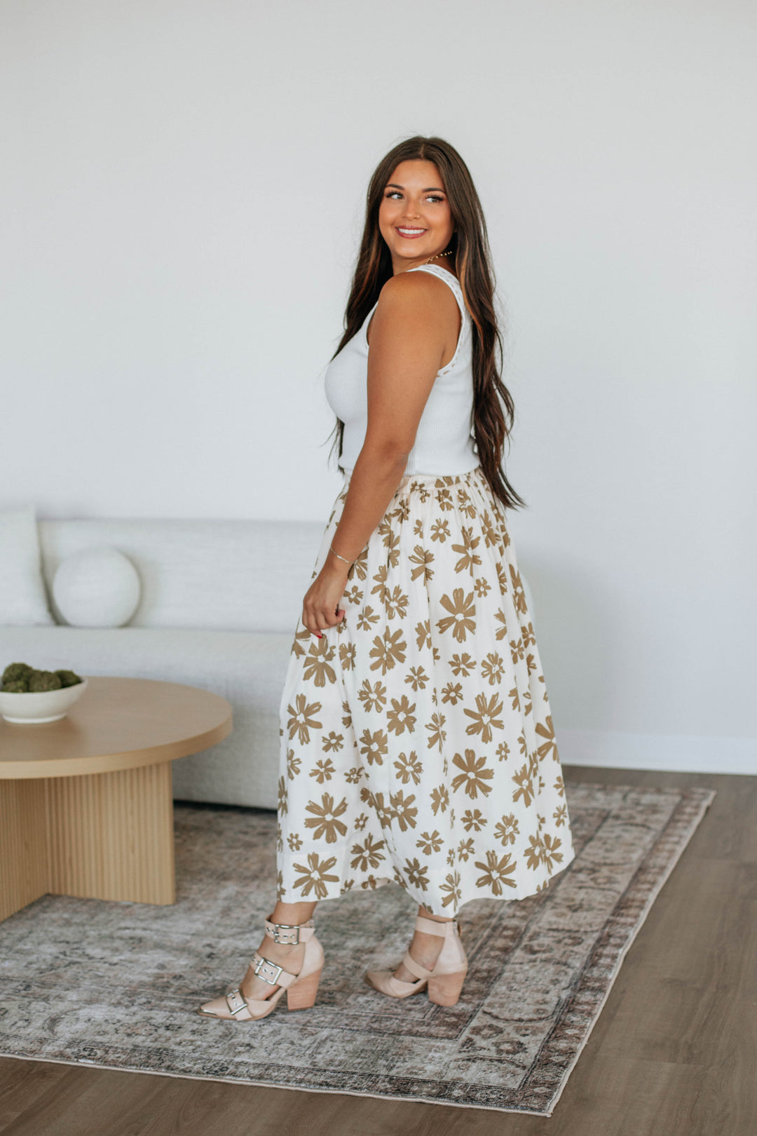 Perri Floral Midi Skirt