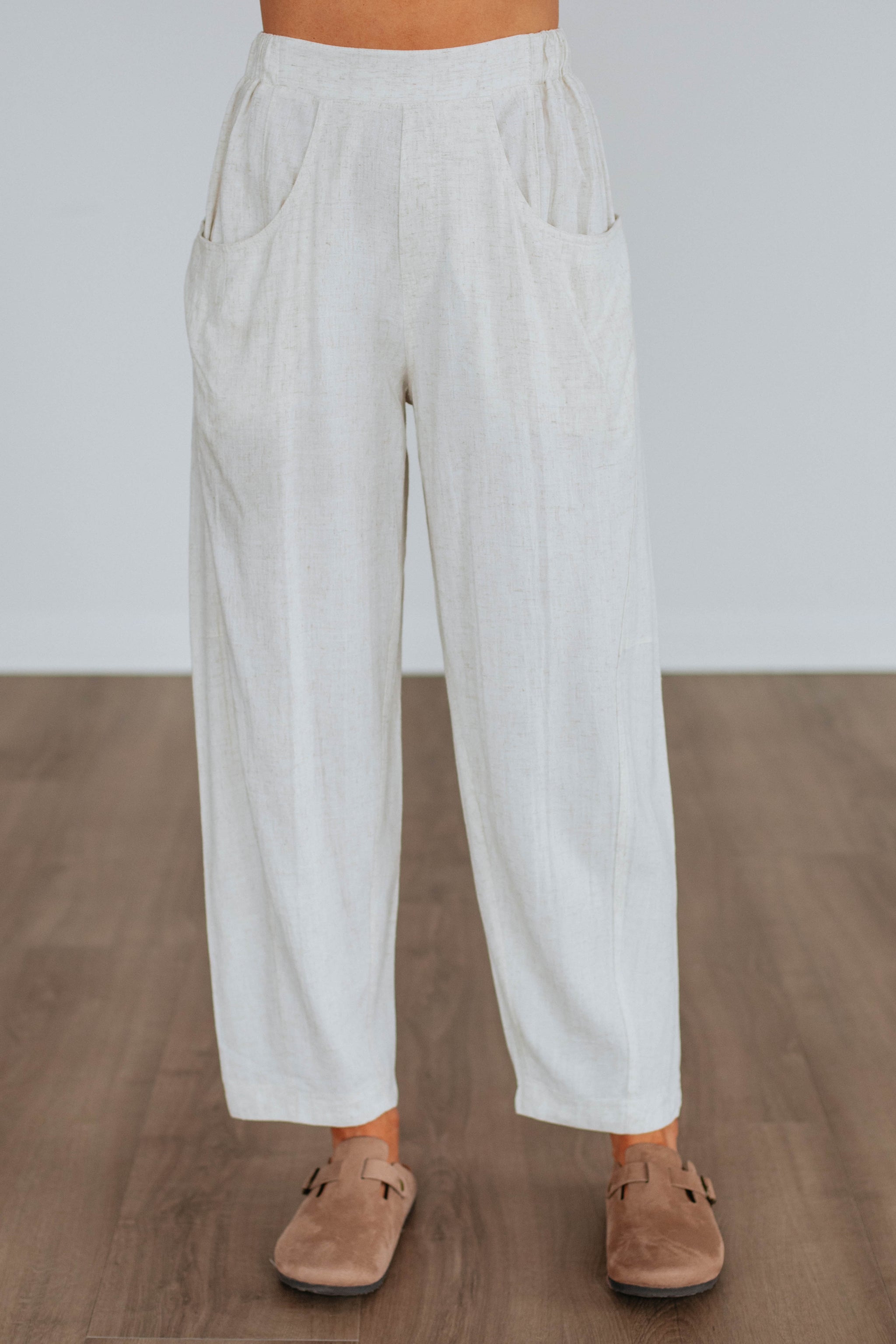 Pierra Linen Pants - Oatmeal