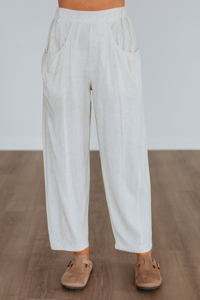 Pierra Linen Pants - Oatmeal