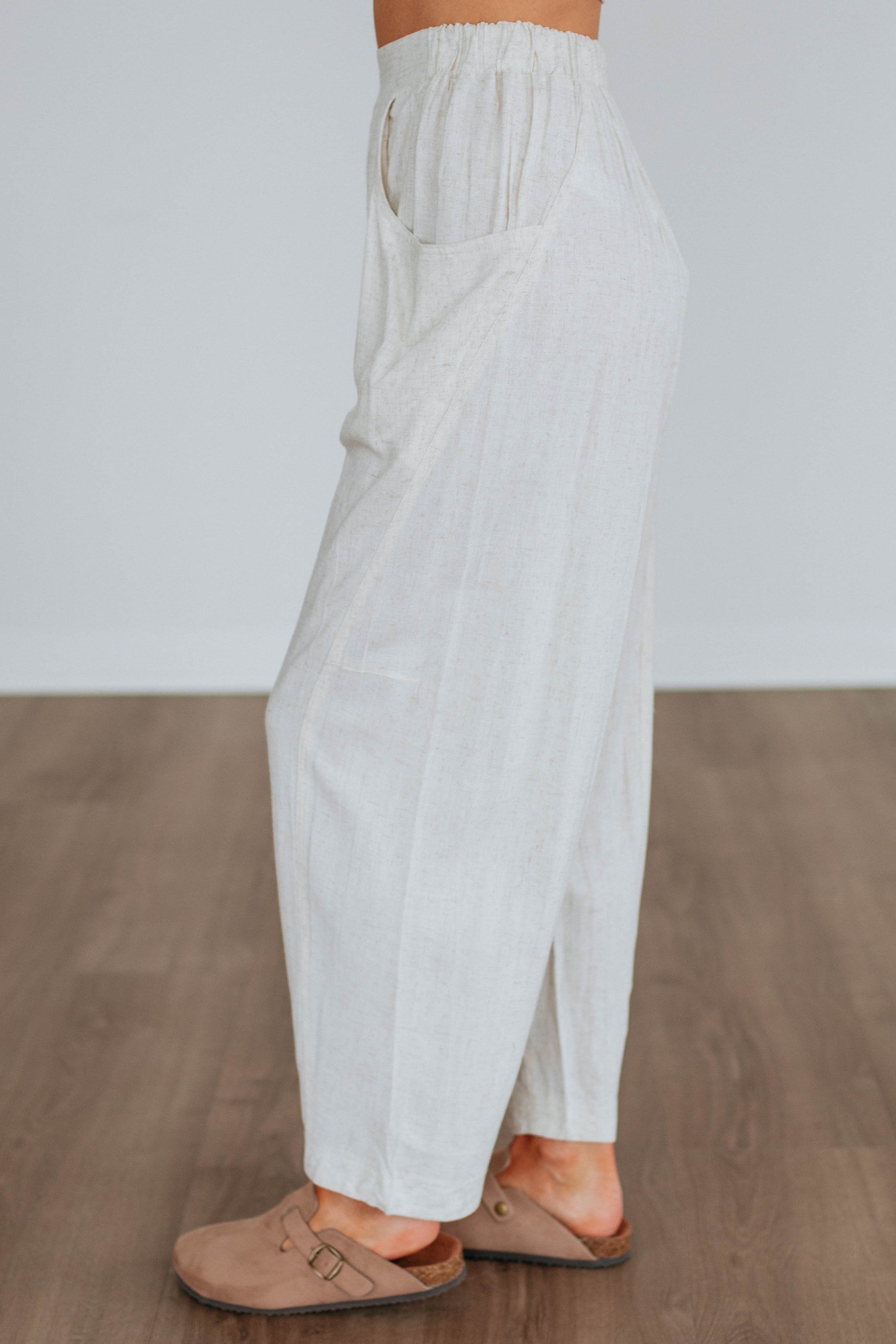 Pierra Linen Pants - Oatmeal