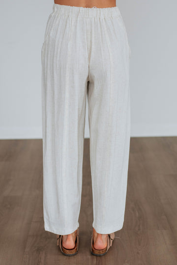 Pierra Linen Pants - Oatmeal