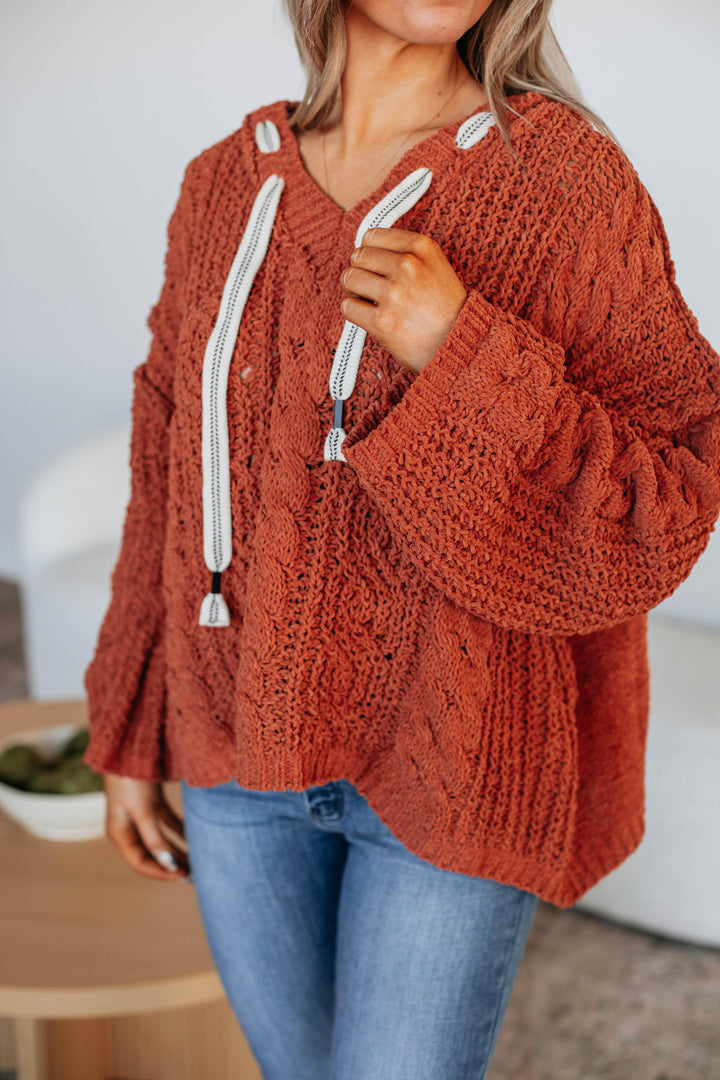 Ranelle Knit Pullover - Burnt Orange