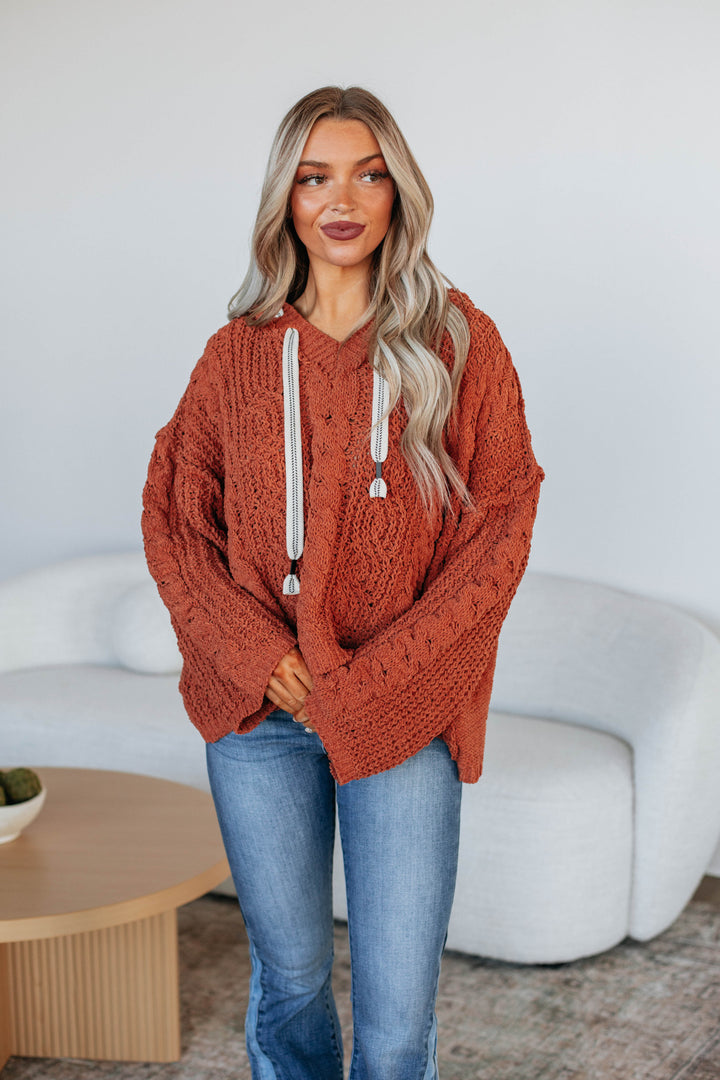 Ranelle Knit Pullover - Burnt Orange