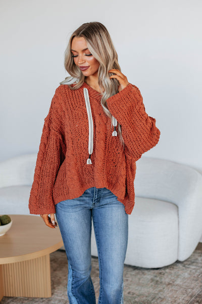 Ranelle Knit Pullover - Burnt Orange